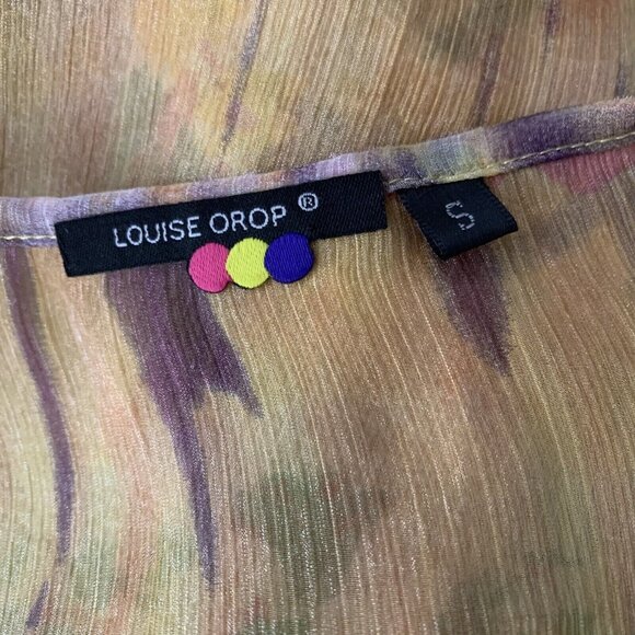 Louise Orop Sheer Cover Up Dress Small Short Sleeve Boho Resort - Picture 6 of 6